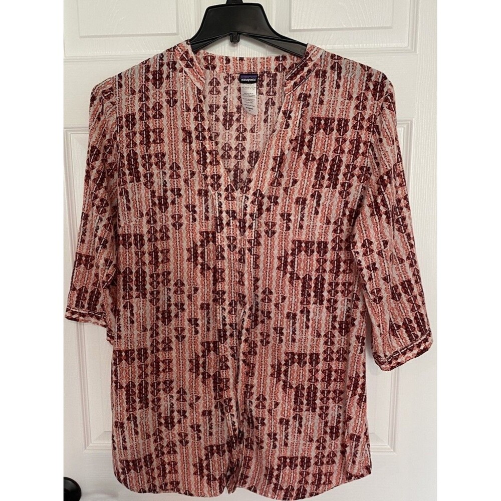 Patagonia women's Sedum Pullover Tunic Size 14 Organic Cotton